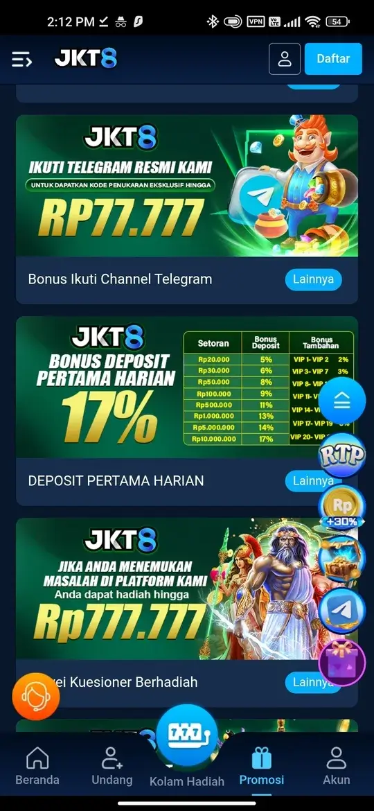 JKT8 Screenshot 2 - Permainan Slot